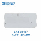 10Pcs PT1.5-TW PT 1.5-TW Push-In Twin 3-Conductor Feed-Through Strip Wire Electrical Connector Din Rail Terminal Block PT 1.5TW