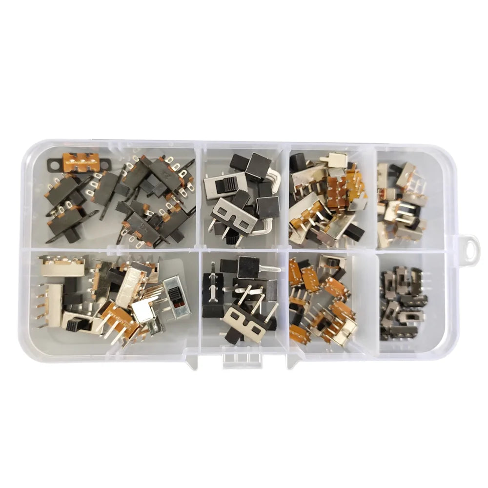 70Pcs/Box Micro Slide Switch SS12F15 SK12D07 Toggle Switch Interruptor On-Off Mini Slide Switch PCB Mount For Arduino