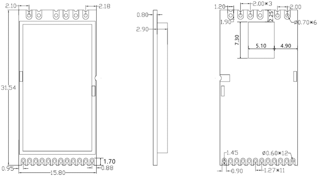 G-NiceRF| 2 PCS LORA1280F27 CE & FCC SX1280 500mW Long Range 2.4GHz LoRa Wireless Transceiver Module