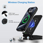 30W Fast Wireless Charger Stand Pad for iPhone 17-11/XR, Samsung Galaxy S25/S26/S21/S20, Xiaomi, Huawei & All Qi-enabled Phones