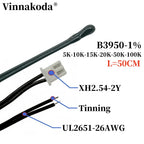 1PCS NTC Thermistor Temperature Sensor B3950 5/10/15/20/50/100K 1% Air Probe Air Conditioning Probe 50CM