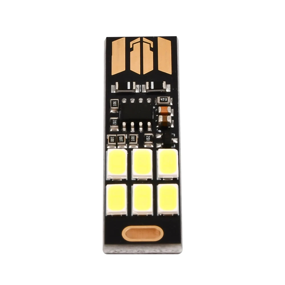 10/5/1Pcs Portable Mini 5730 USB 6LED SMD Light 5V Touch Sensor Adjustable Dimming Night Light Warm/White Light Optional