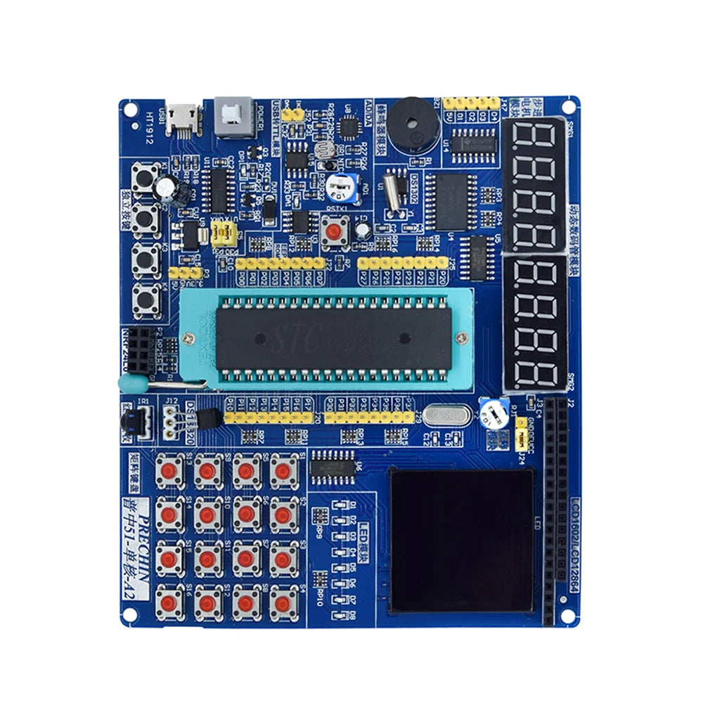C51 Development Board LCD1602 8051 MCU STC89C52 Controller 32/64-bit Operating System Microcontroller Experiment Board
