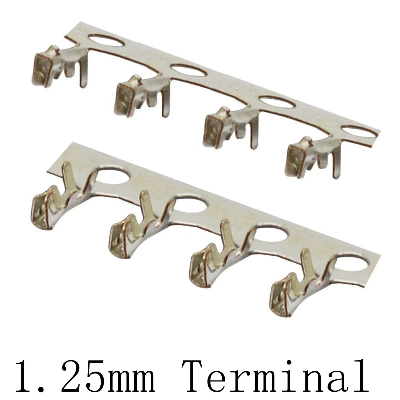 200pcs Electronic Wire Pressing Terminals, XH2.54 PH2.0 CH3.96 VH3.96 KF2510 Dupont SM ZH1.5 JST SH1.0 Connectors Metal Pins