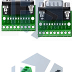 DB9 RS232 Serial Breakout Board: 9-Pin Solderless Connectors (Female & Male) – Terminal Adapter