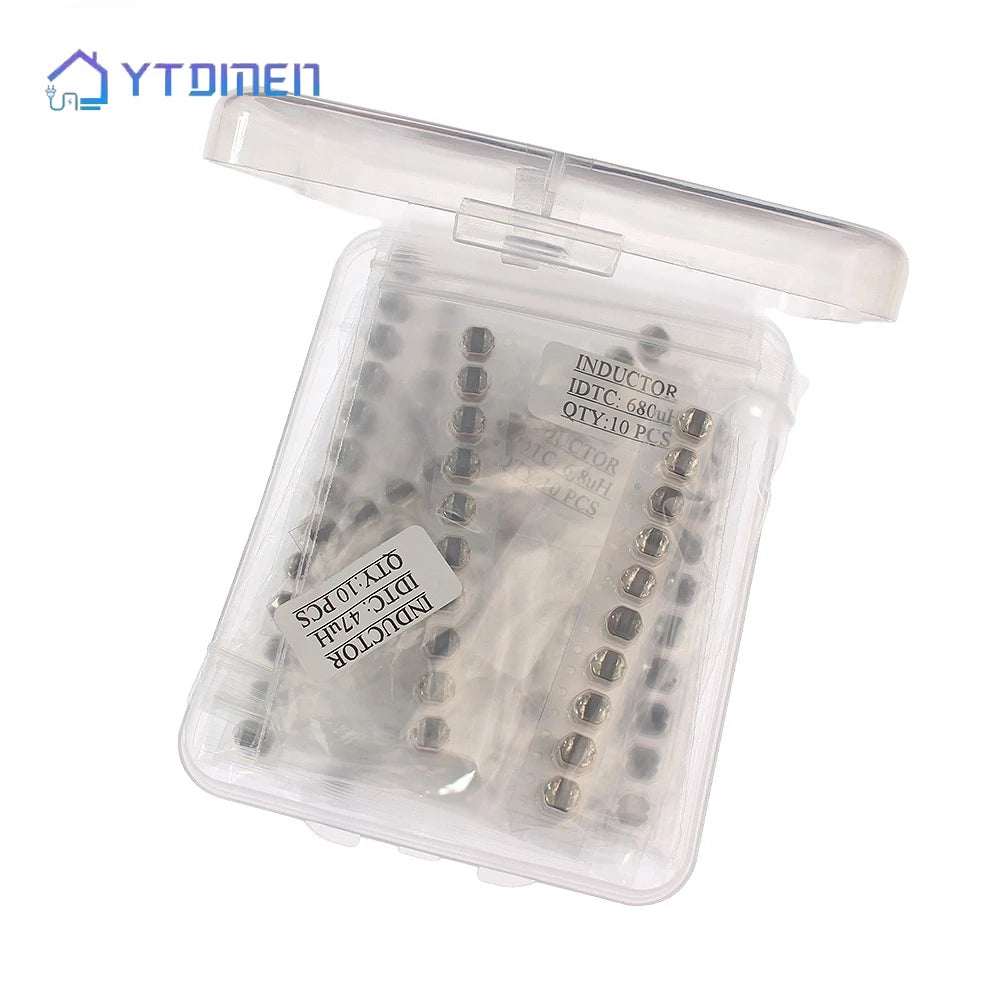 130PCS CD54 Power Inductor Kit 13 Values, Non-Shielded Wire Wound SMD 2.2uH~680uH Inductor Assortment Set for DC-DC Converter