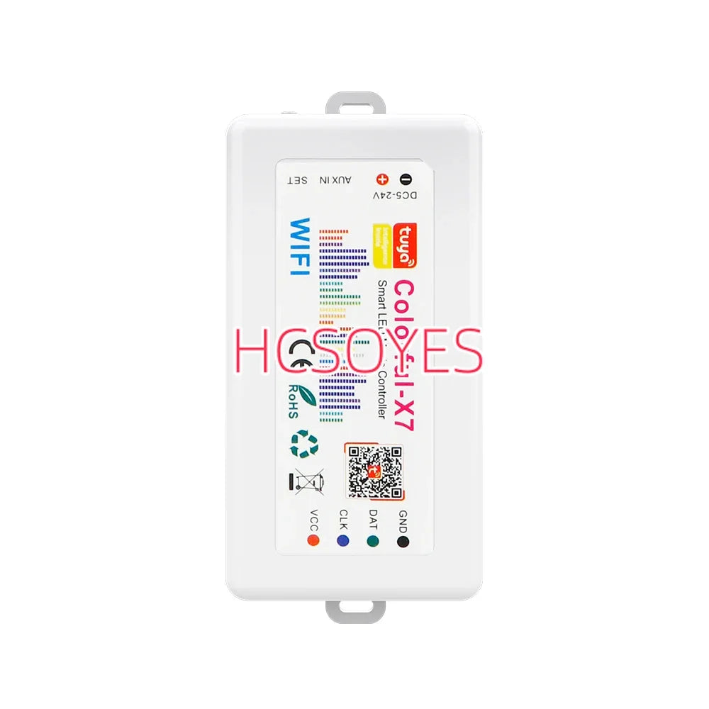 WS2812B WS2815 RGBIC LED Strip Controller Colorful-X7 Bluetooth/WIFI/Zigbee Smart Music Rhythm Sync Pixels Lighting DC5-24V