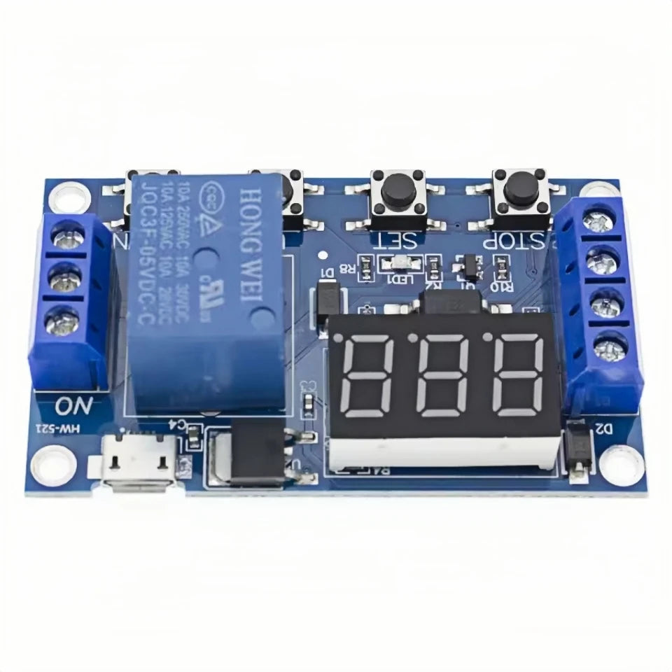 1 Channel 5V Relay Module Time Delay Relay Module Trigger OFF/ON Switch Timing Cycle 999 minutes XY-J02