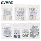 0201 0402 0603 0805 1206 1% 5% SMD Resistor Assorted Kit 1R-1M 10K 100K 1K 100R Resistance Set DIY