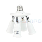1/3/4/5 in 1 E26 E27 to 3/4/5 E26 E27 Edison Screw LED Lamp Bulb Base Splitter E27 Light Socket Holder Adapter Extender