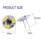 5pack LED G4 Round Range Hood Bulb 12v SMD5730 3Leds Boat Light Bulb Lamp Replace Halogen Lighting Lights Spotlight