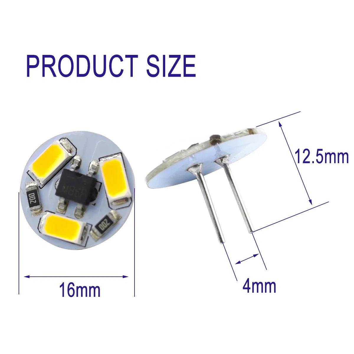 5pack LED G4 Round Range Hood Bulb 12v SMD5730 3Leds Boat Light Bulb Lamp Replace Halogen Lighting Lights Spotlight
