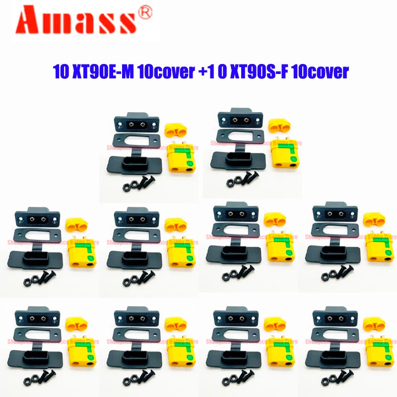 RC Model Amass XT90E-M Gold-plated Connector XT90 Male Plug XT90S Female Battery Connection for ESC Motor Aircraft Drone