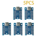 1-50pcs USB Type-C Breakout Board – All Pins Exposed, VBUS GND DP DN CC SBU, for Charging & Data Debugging, DIY Electronics