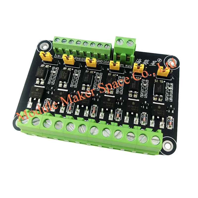 6 Channel MOS FET Module Optocoupler Isolation MOSFET Driver Board 3.3V 5V for Arduino PLC Microcontroller