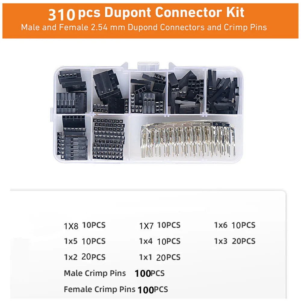 SN-01BM Wire Crimp Tool Kit AWG 28-20 (0.08-0.5mm²) Wire Crimper for 2.54mm Dupont Connectors and 2.54mm JST-XH Connectors