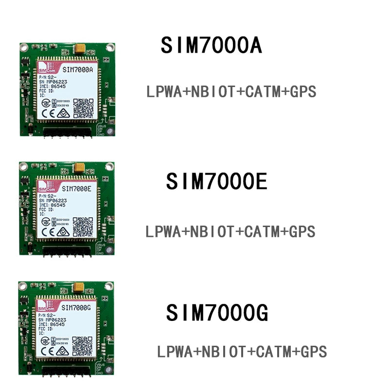 SIMCOM SIM7000 SIM7070 LPWA+NB-IoT+Cat-M+GPS Module SIM7000A SIM7000E SIM7000G A7676E Core Board for Metering Asset Tracking