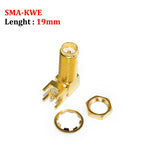 Cltgxdd 1/5/10pcs SMA-KE/KWE SMA Female Jack Adapter Solder Edge PCB Mount Antenna Base RF Copper Coaxial Connector Plug Socket