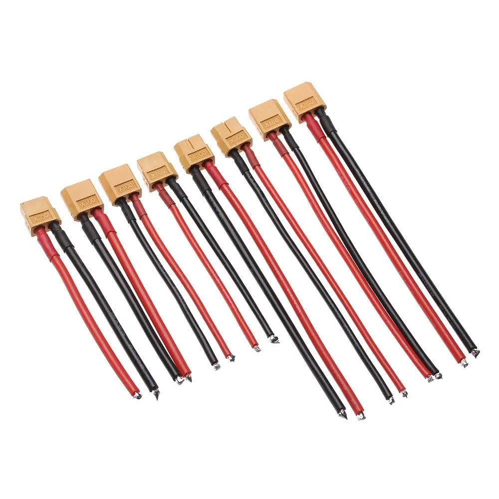 XT60 Connector Plug With Silicone Wire 12/14 AWG Female/Male Cable Dual Extension 10CM/15CM Battery Connectors Model Accessories