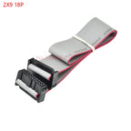 2pcs 2.54mm Pitch Fc-6/8/10/14/16/20/40/50 Pin 30cm Jtag Isp Download Cable Gray Flat Ribbon Data Cable For Dc3 Idc Box Header