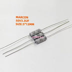 10pcs  50V1UF 2.2UF 3.3UF 4.7UF 10UF 22UF 47UF 100UF 220UF 330UF 470UF 1000UF Axial Audio Electrolytic Capacitor
