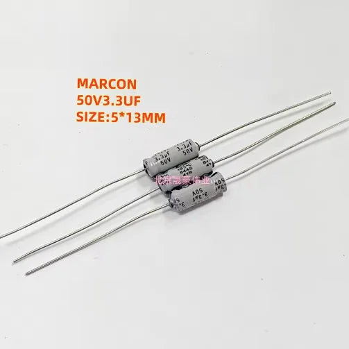 10pcs  50V1UF 2.2UF 3.3UF 4.7UF 10UF 22UF 47UF 100UF 220UF 330UF 470UF 1000UF Axial Audio Electrolytic Capacitor