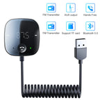 Bluetooth 5.0 FM/AUX Transmitter Audio FM Transmitter and Receiver Hands-Free Car Adapter FM Bluetooth Fast Charger