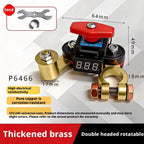 12V 24V Battery Disconnect Switch with Voltage Display Switch & Relays Instant Brass 360 Rotatable for Car Marine Power Protect