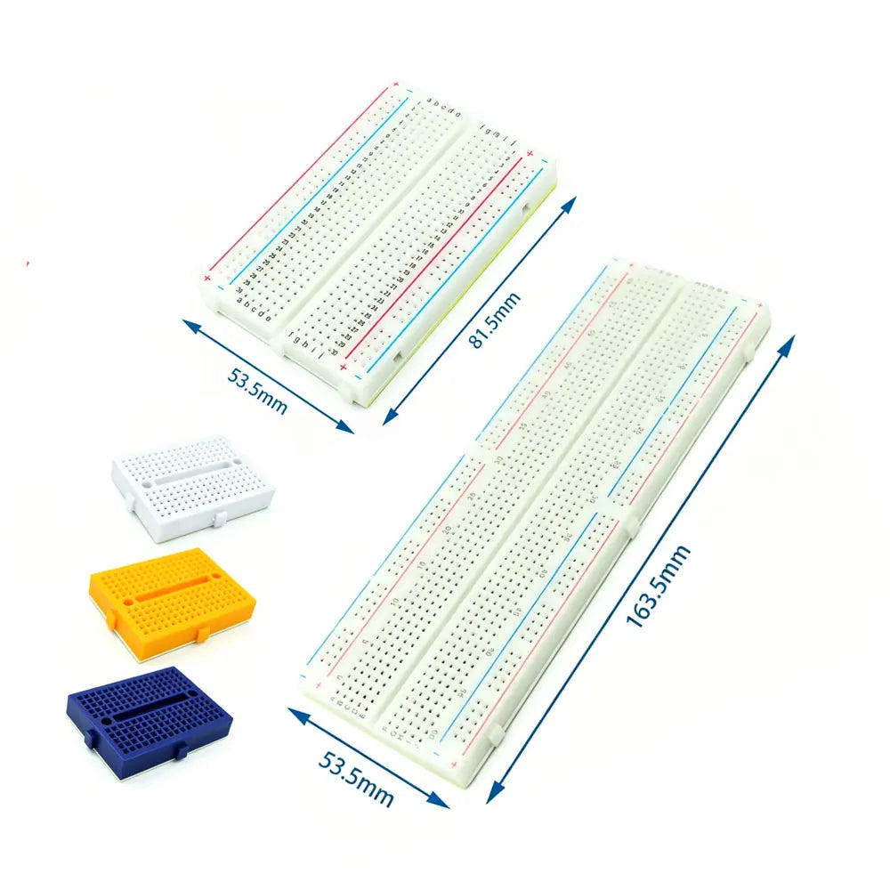 170 / 400 / 830 Tie Points Solderless Breadboard MB-102 BB-801 SYB-170 Prototype Universal PCB Jumper Dupont Test Bread Board