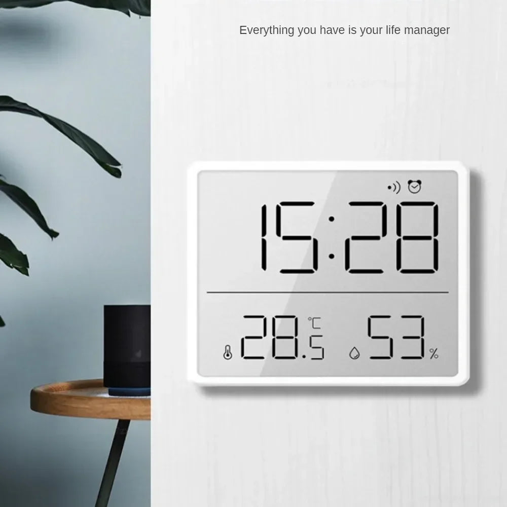 Indoor Multifunction Thermometer Hygrometer Automatic Electronic Temperature Humidity Monitor Clock Monitor Wall Monitor Clocks