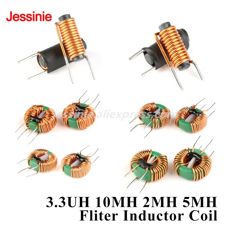 5pcs/1pc R Rod Common Mode Toroidal Inductor Coil 4x15mm 5x20 14x9x5 22x14x8mm 0.6-1.2mm Wire 3.3UH/2-10MHz 4-10A Power Filter