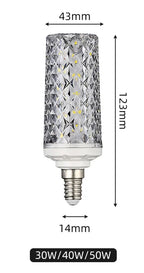 E14 E27 Led Corn Bulb 24W 30W 40W 50W Lamp Chandelier Decorative Living Light SMD5730 Chip Small Warm Replace Halogen Home Room