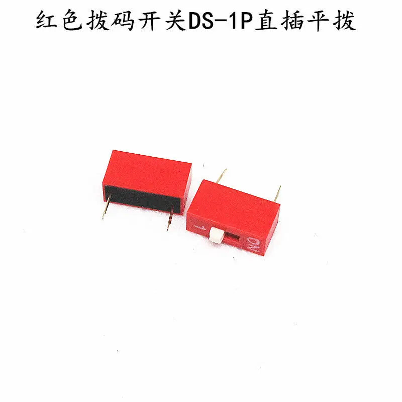 10PCS Red and blue dip switch 1 2 3 4 5 6 7 8 9 10 12PIN toggle switch spacing 2.54mm feet