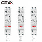GEYA Din Rail Mounted Household Modular AC Contactor for Smart Home House Hotel AC220V 2P 16A 20A 25A 2NC 2NO 1NO1NC 50/60Hz