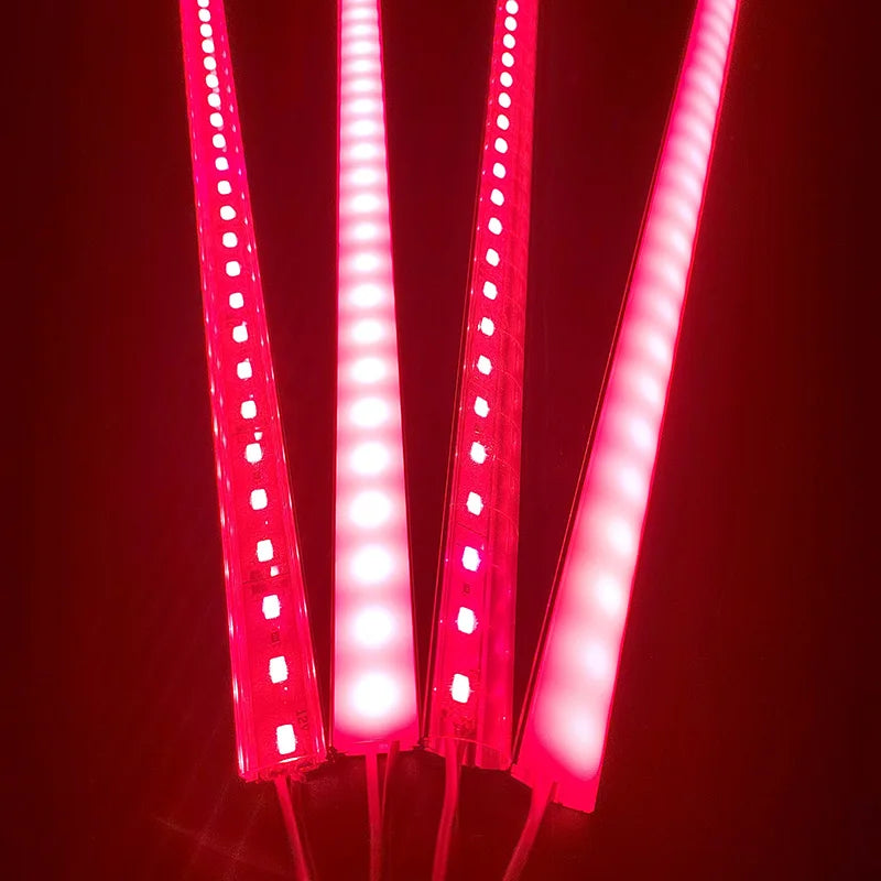 20 Inch 36 LEDs Red Green Blue LED Light Bar DC12V U/V-Shaped Flat Aluminum Channel Rigid Strip for Indoor Lighting