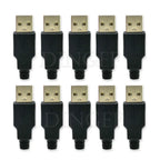 5PCS Type A Male Female USB 4 Pin Plug Socket Connector With Black Plastic Cover Type-A DIY Kits ibuw