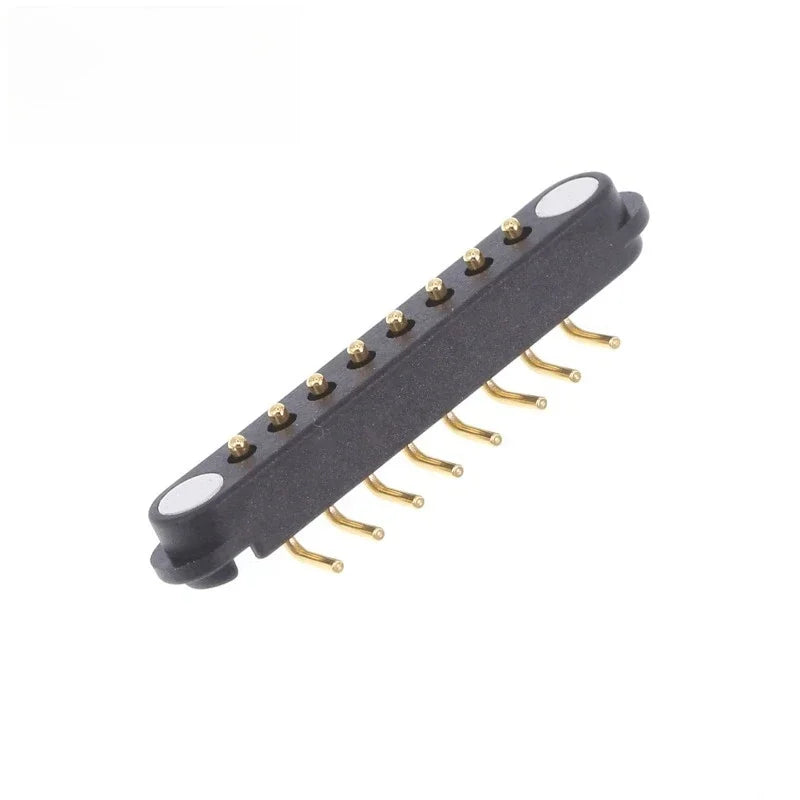 1/5 Set Waterproof DC Magnetic Pogo Pin Connector 2 3 4 5 6 7 8 9 Poles 2.54 MM Pogopin Male Female Contact Strip 90 Degree