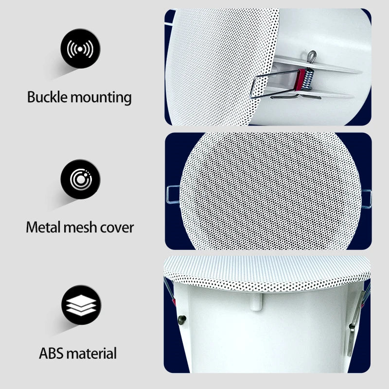 3 Inch 10W Wall Ceiling Speakers 8 ohm Impedance Full Range Stereo Sound Embedded Passive Speakers Home Background Music System