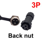 GX16 M16 Waterproof Circular Connector 2 3 4 5 6 7 8 9 10 Pin Back Nut Docking Male Female Plug Socket Cable Panel Mount Outdoor