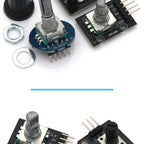 MGQH 360 Degrees Rotary Encoder Module For Arduino Brick Sensor Switch Development Board KY-040 With Pins