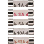 100pcs/boxed 6x25mm Ceramic Fuse 1A 3A 5A 10A 13A British Plug Fuse Insurance Fast Blow Tube Fuses Assortment Kit