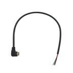 1Pcs 2 Wire 4 Wire Micro USB Power Supply Cable Elbow Head Male Plug Charging Connector DIY Repair Cable 0.3m