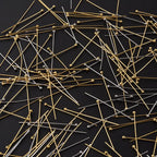 100pcs/Lot Golden Color Stainless Steel Ball Head Pins PVD Needle Pin DIY Jewelry Accessories Base De Aretes Acero Inoxidable