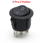 1~300pcs KCD1 LED Rocker Switch Round 2/3Pin ON-OFF-ON 2/3 Position 6A/250VAC 10A/125VAC SPST 23mm Car Push Button Switches