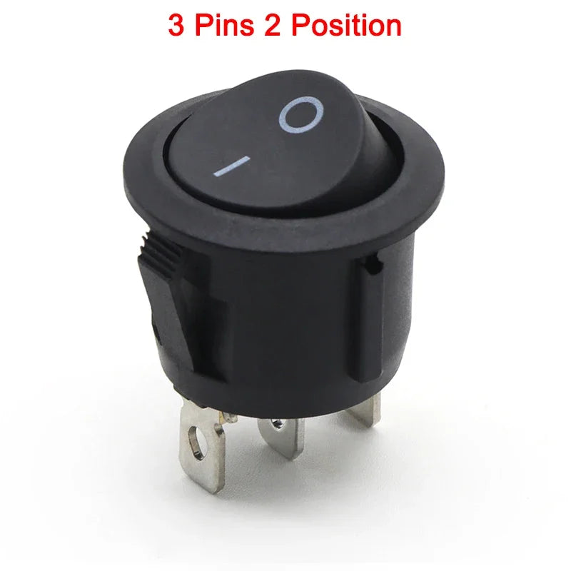 1~300pcs KCD1 LED Rocker Switch Round 2/3Pin ON-OFF-ON 2/3 Position 6A/250VAC 10A/125VAC SPST 23mm Car Push Button Switches