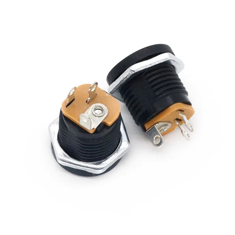 10Pcs DC Connector 5.5x2.1mm DC Power Plug Male Female Jack Socket 2.5mm DC Power Adapter Connector