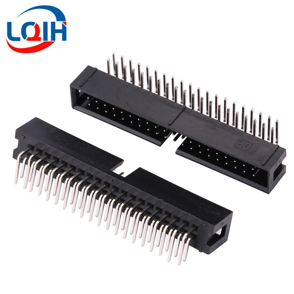 10PCS DC3 6P/8P/10P/14P/16P/20P/30P/34P/40P 2.54mm Socket Header Connector ISP Male Double-spaced Straight needle Curved needle