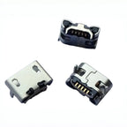 100pcs Micro USB 5pin No Side Ox Horn Female USB Socket Flat Mouth Four Legs Socket Mini USB Connector