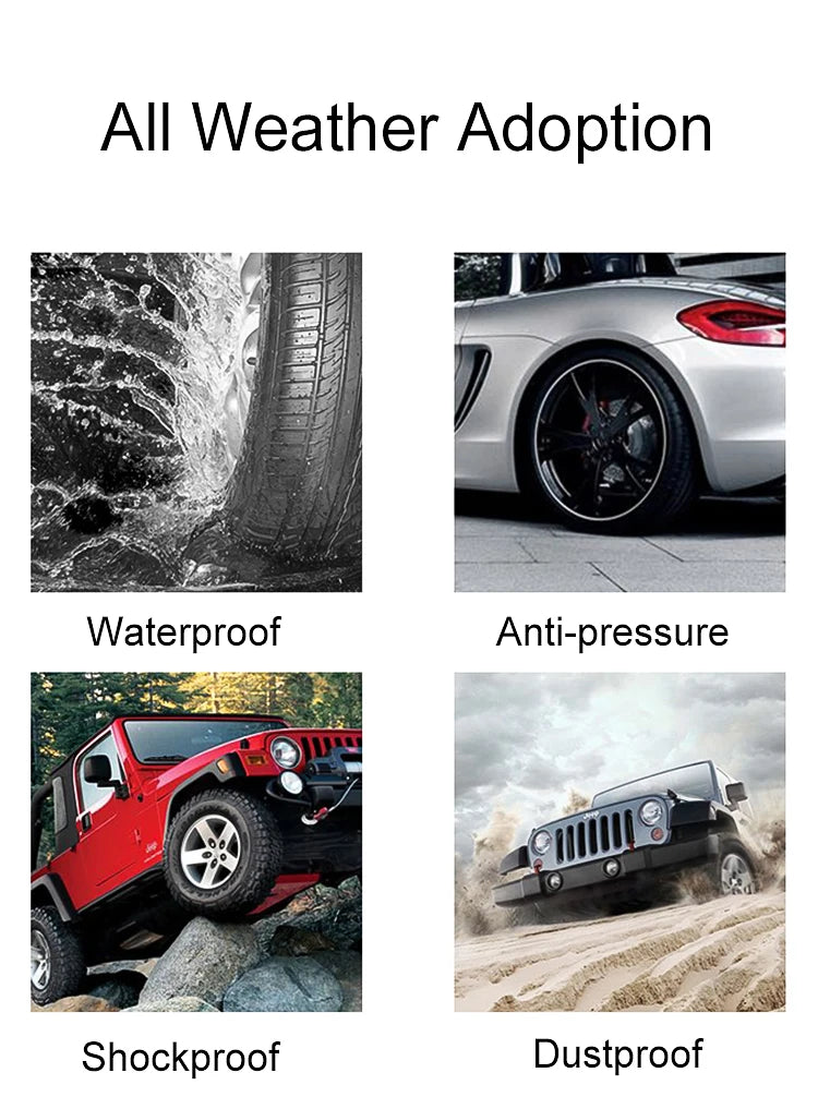 Solar Wireless Tire Pressure Monitoring System TPMS Auto Security Alarm Device Digital Colorful Display With 4 sensors