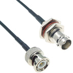 RG174 Cable BNC To BNC Male Female Plug Jack Nut Connector Right Angle Extension RF Coaxial Coax Jumper Pigtail 1M 5m 10M 15M